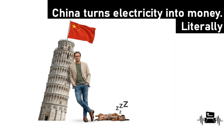 China turns electricity into money.&nbsp;Literally