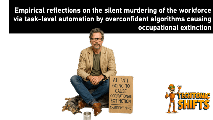 Empirical reflections on the silent murdering of the workforce via task-level automation by overconfident algorithms causing occupational&nbsp;extinction